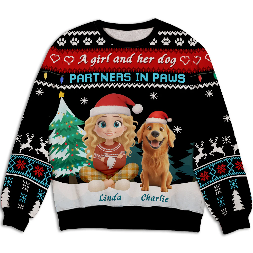 Partners In Paws - Personalized Custom All-Over-Print Sweatshirt