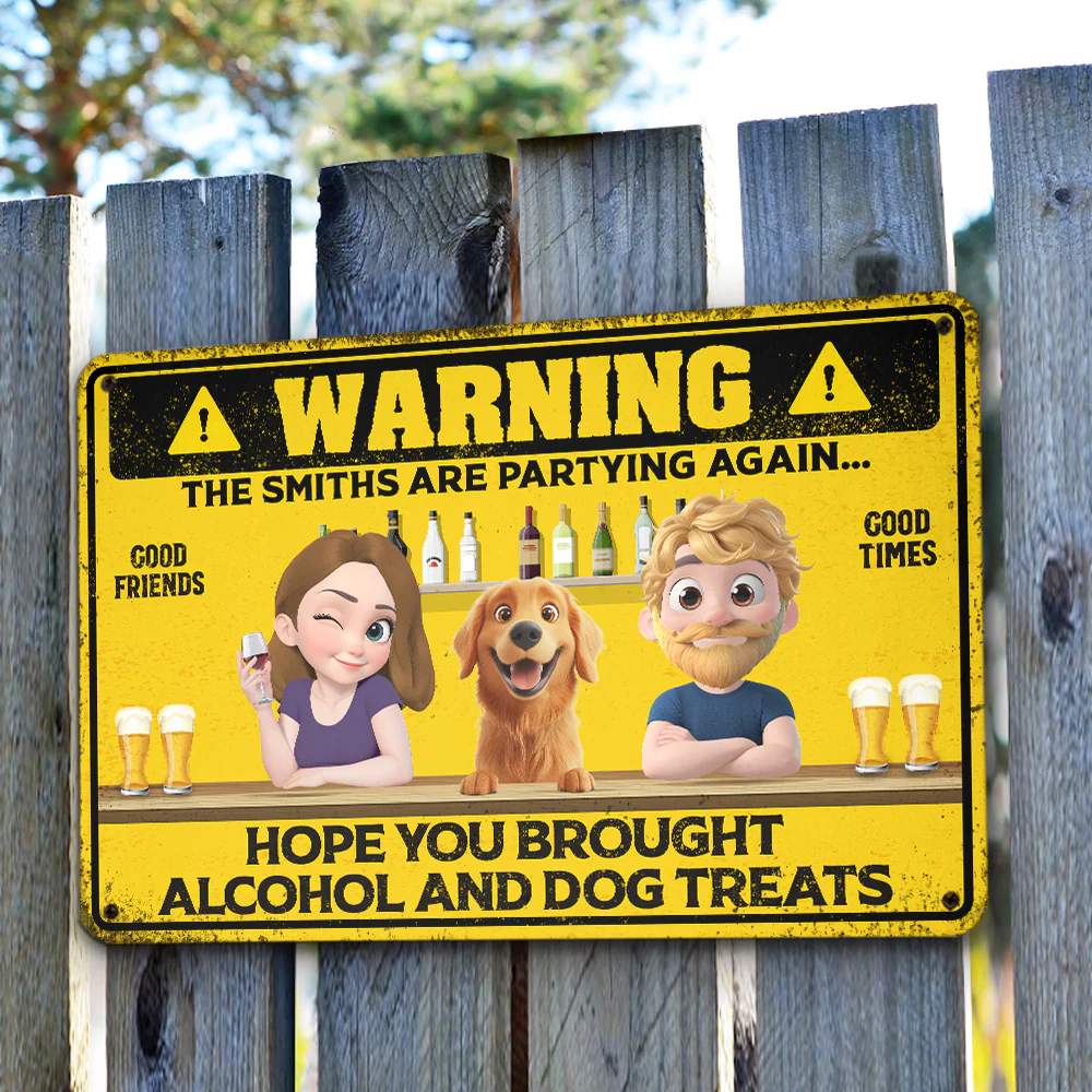 Partying Again - Personalized Custom Metal Sign - Image 2