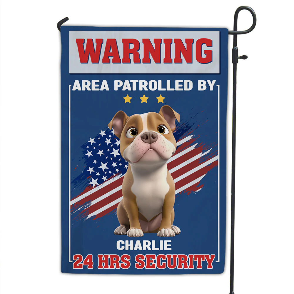 Patrolled By Dogs - Personalized Custom Flag