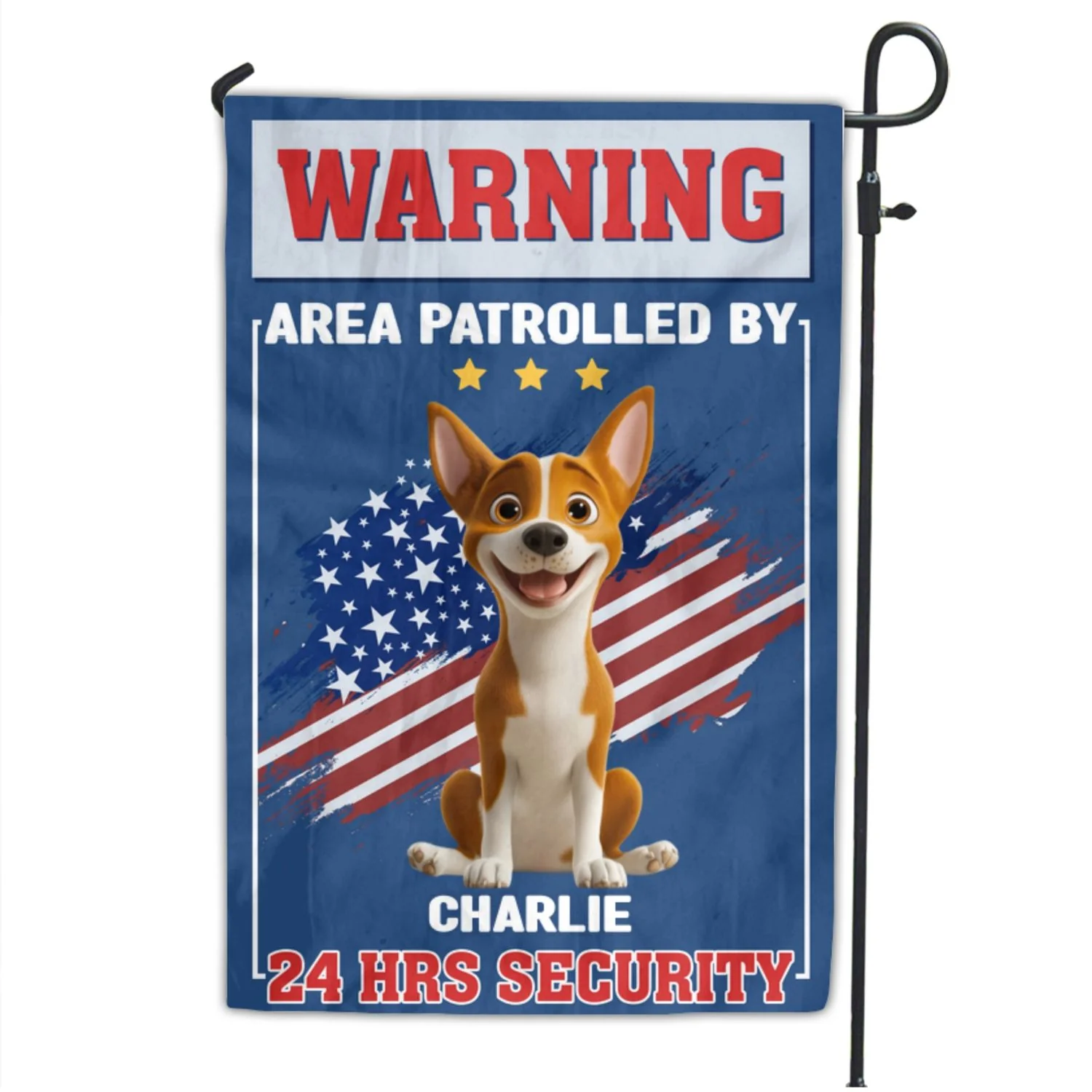 Patrolled By Dogs - Personalized Custom Flag - Image 6