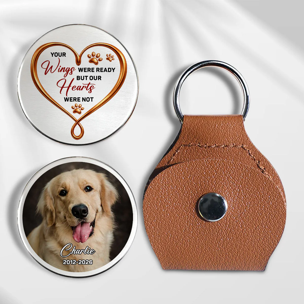 Paw And Angel Wings - Personalized Custom Pocket Hug