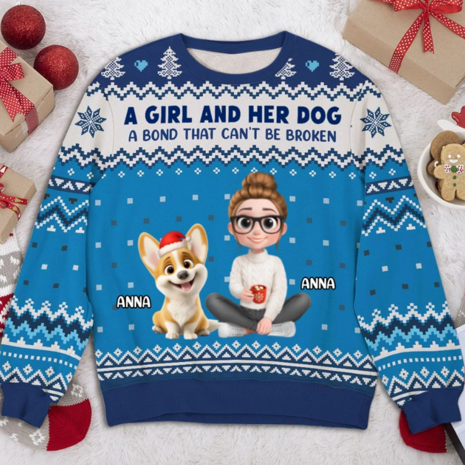 Paw Bonds - Personalized Custom All-Over-Print Sweatshirt - Image 6