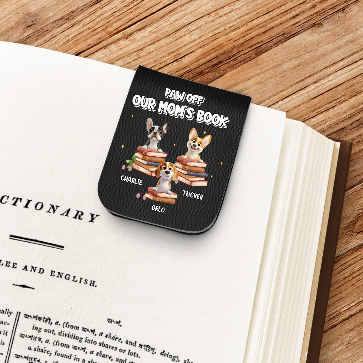 Paw Off This Book - Personalized Custom Leather Bookmark - Image 5