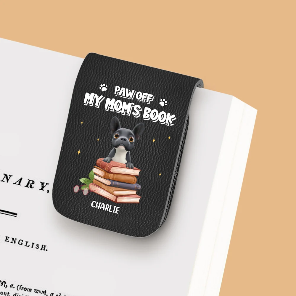 Paw Off This Book - Personalized Custom Leather Bookmark - Image 7