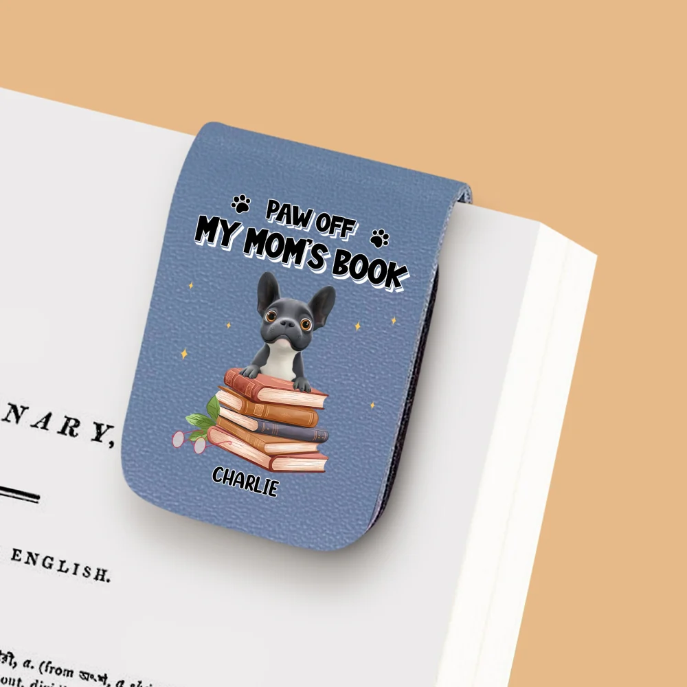 Paw Off This Book - Personalized Custom Leather Bookmark - Image 8