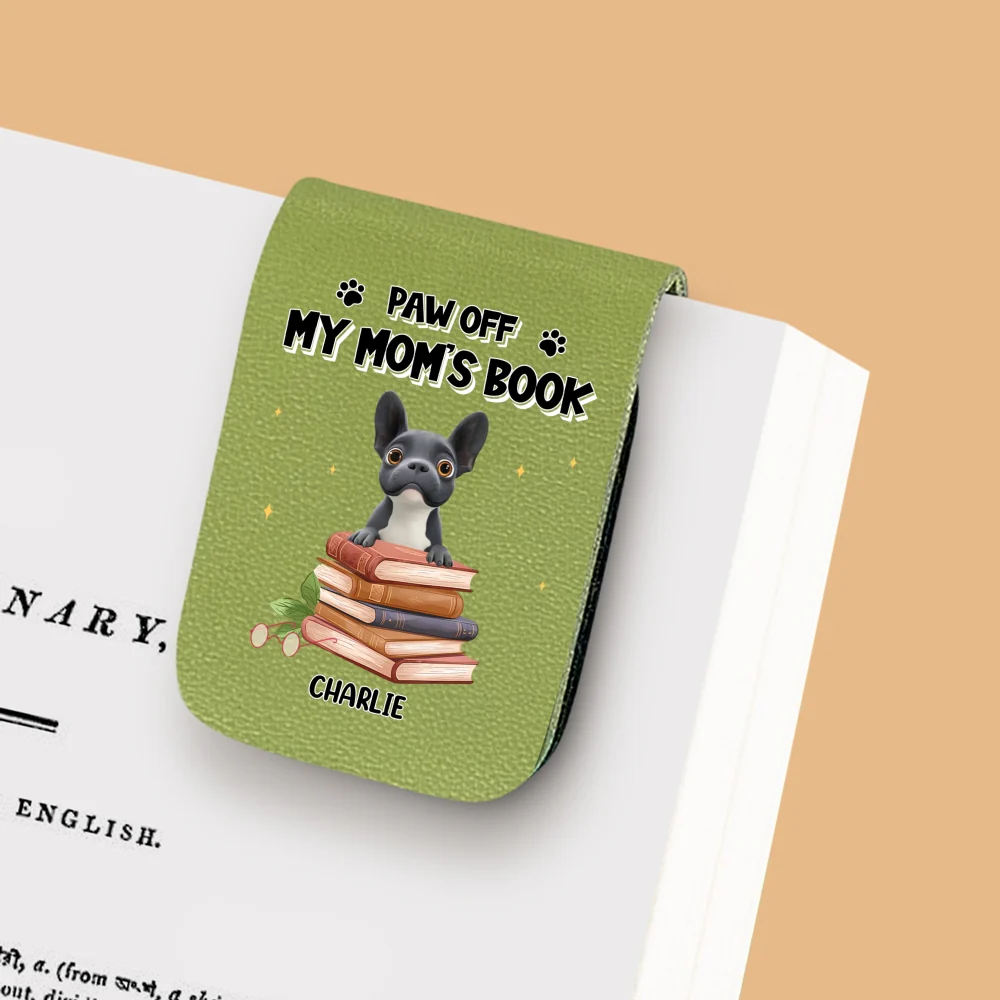 Paw Off This Book - Personalized Custom Leather Bookmark - Image 9