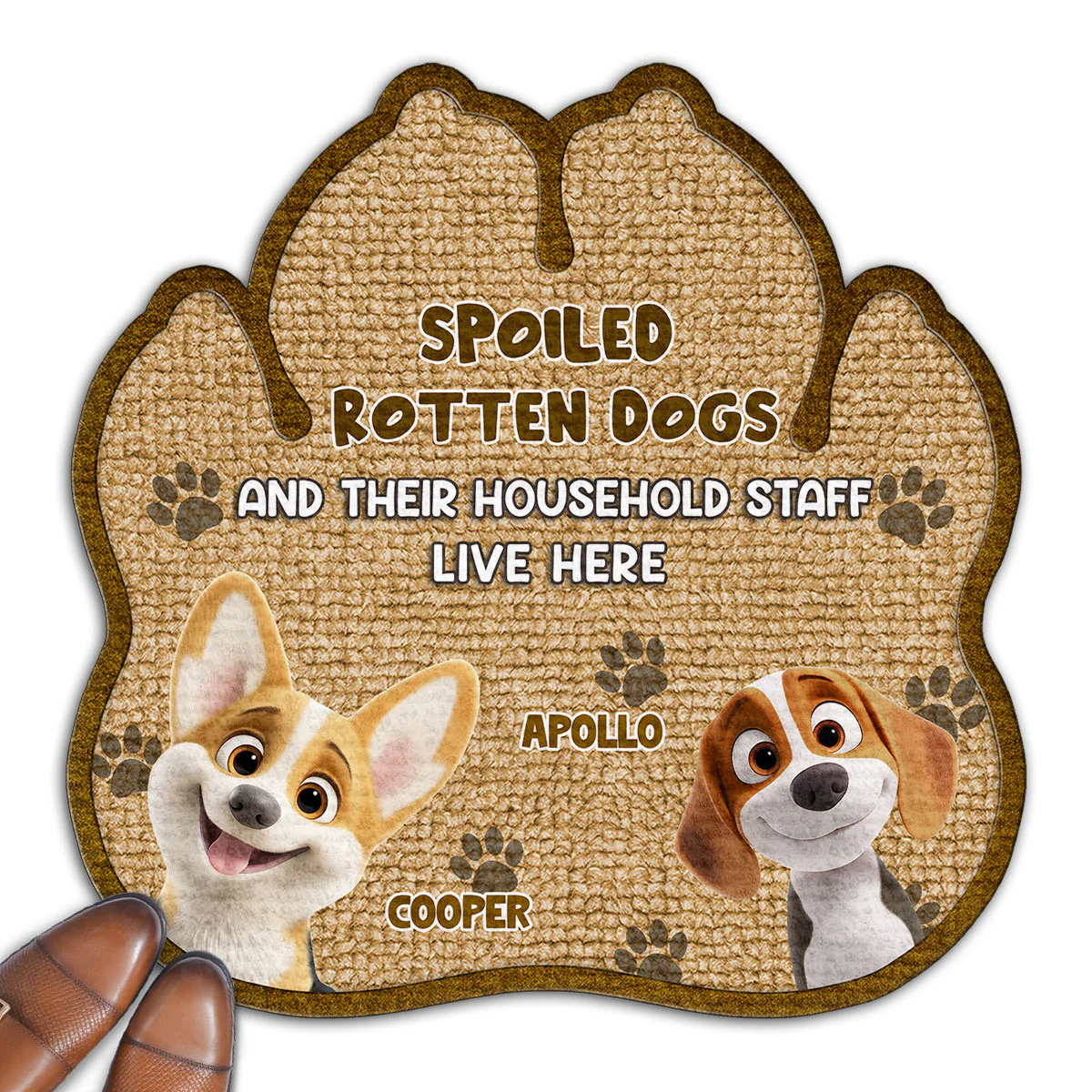 Paw Right Here - Personalized Custom Doormat