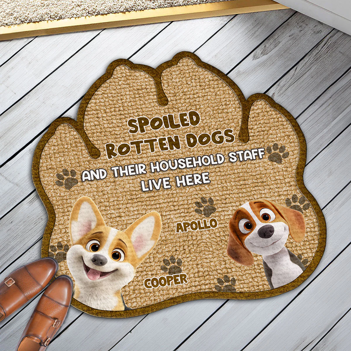 Paw Right Here - Personalized Custom Doormat - Image 2