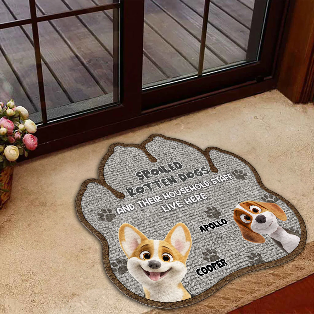 Paw Right Here - Personalized Custom Doormat - Image 3