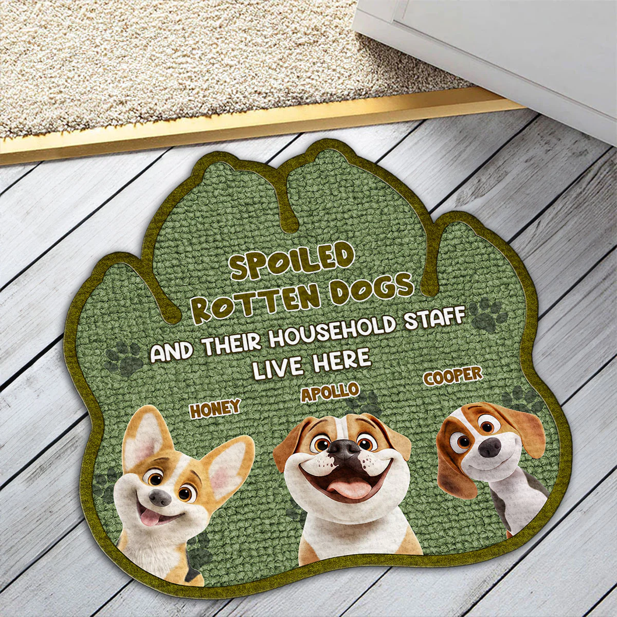 Paw Right Here - Personalized Custom Doormat - Image 4