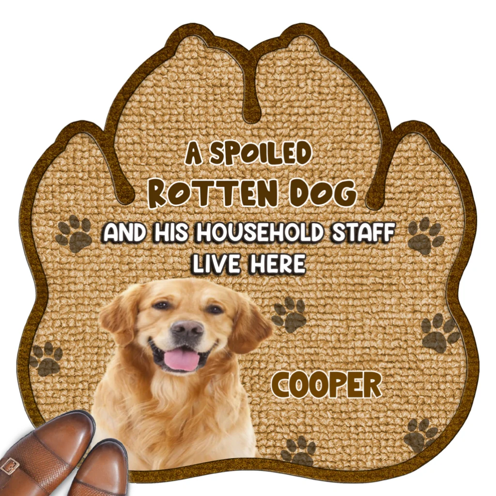 Paw Right Here Photo - Personalized Custom Doormat - Image 2