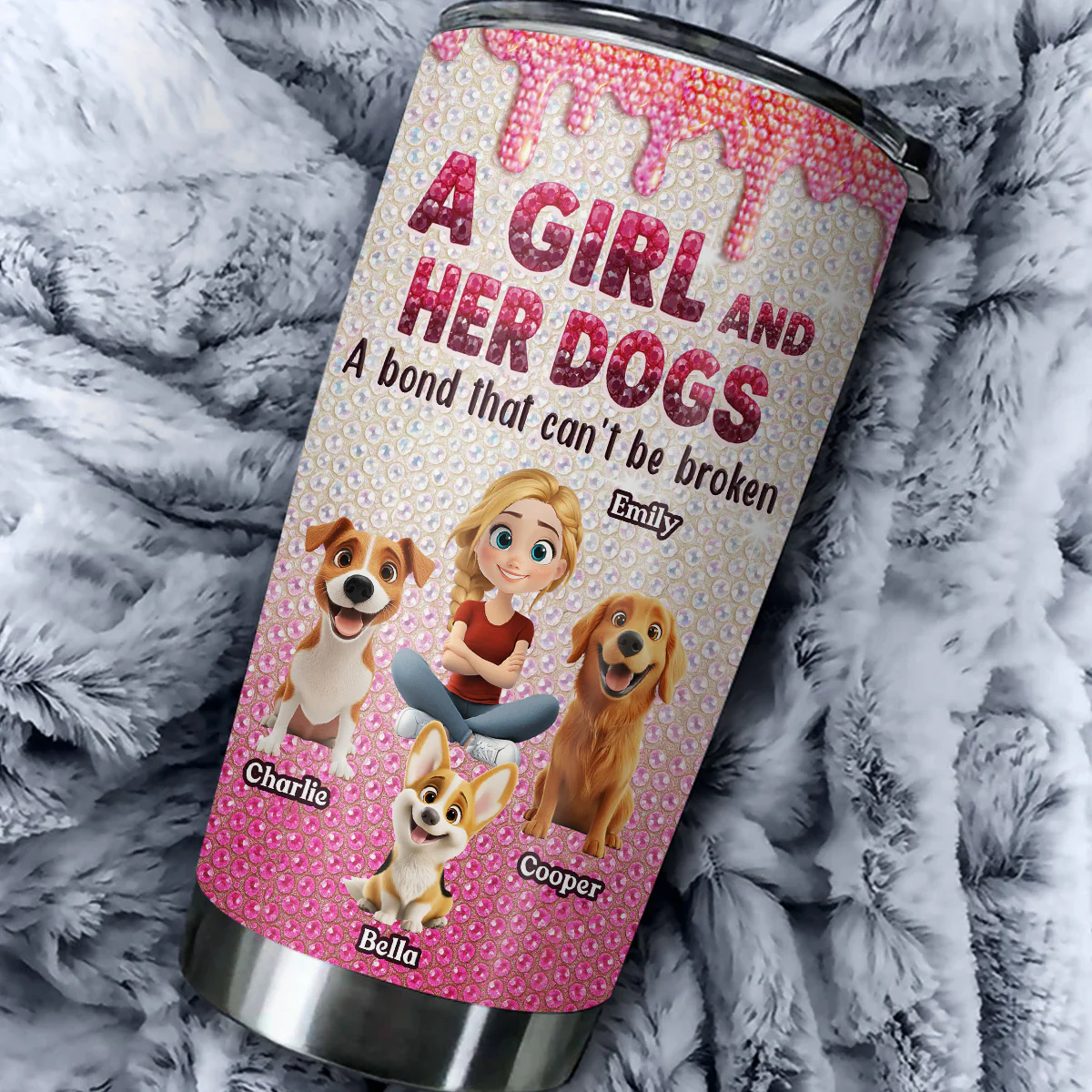 Pawfect Companions - Personalized Custom 3D Effect Tumbler - Image 4
