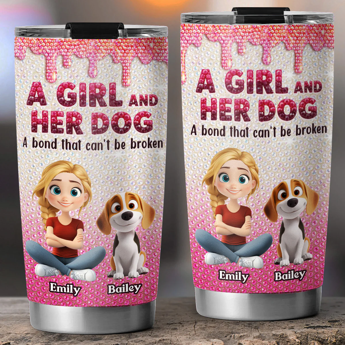 Pawfect Companions - Personalized Custom 3D Effect Tumbler - Image 5