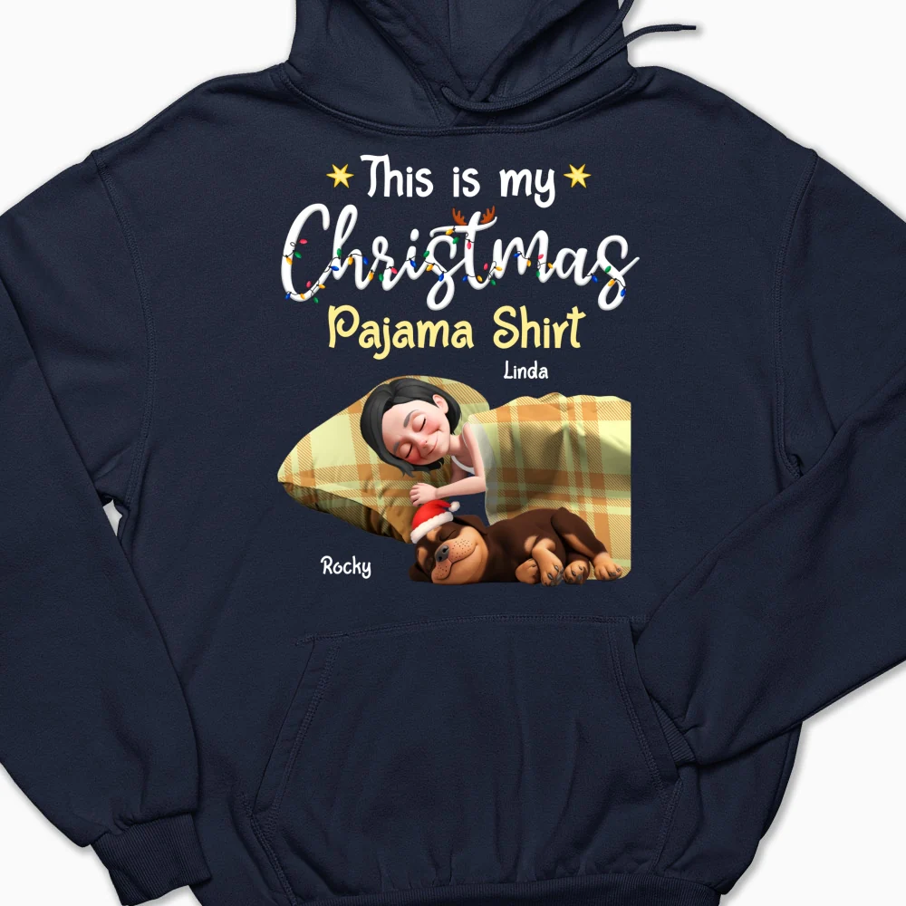 Pawjama Shirt Cartoon Christmas Ver 3 - Personalized Custom Hoodie - Image 6