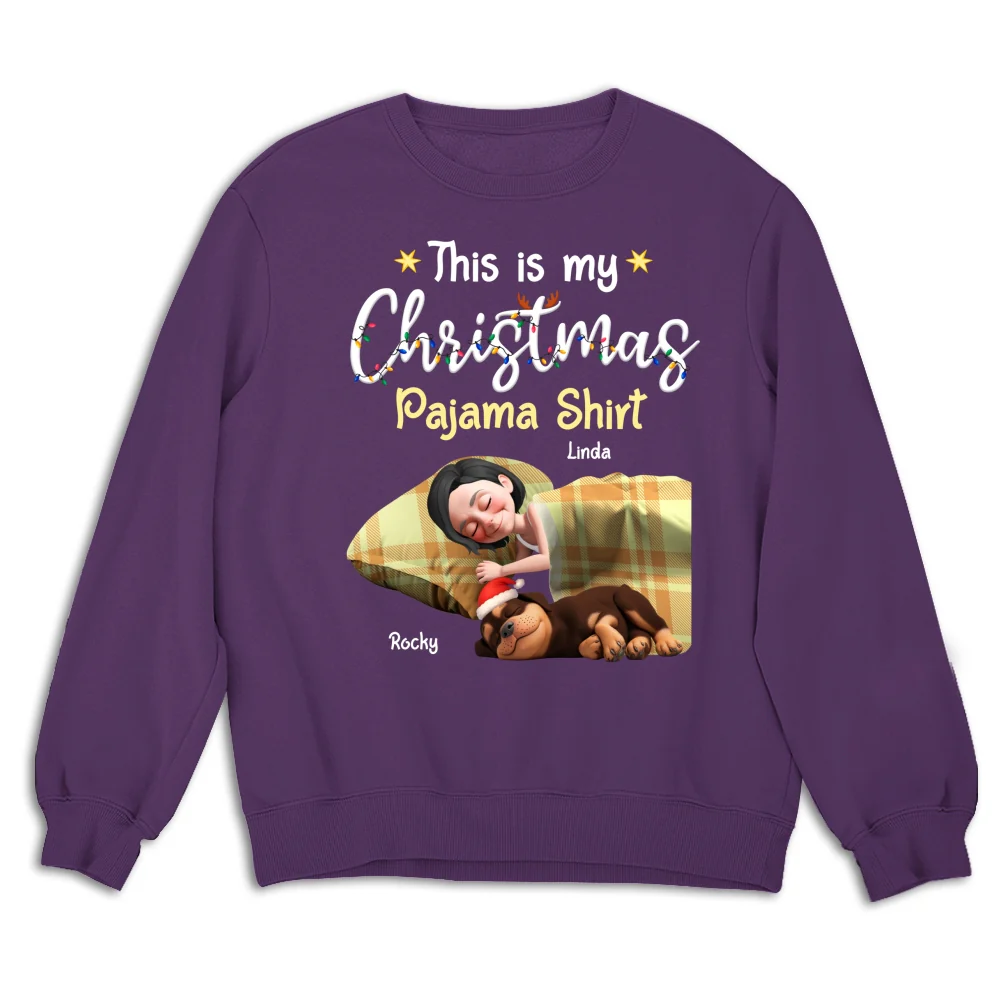 Pawjama Shirt Cartoon Christmas Ver 3 - Personalized Custom Sweatshirt - Image 7