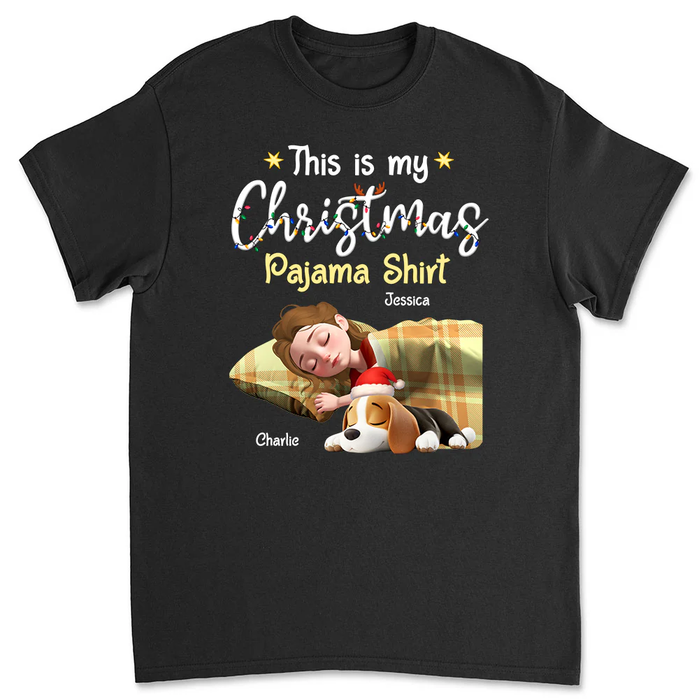 Pawjama Shirt Cartoon Christmas Ver 3 - Personalized Custom Unisex T-Shirt
