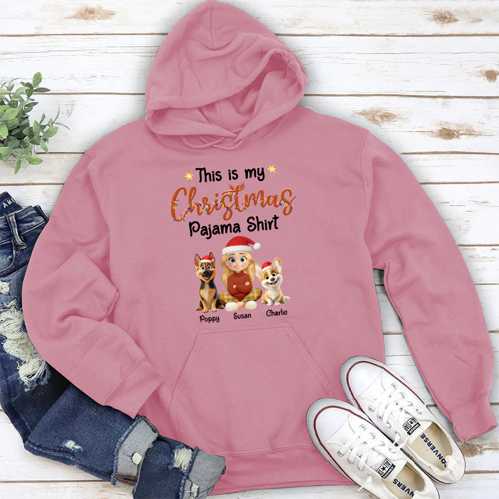 Pawjama Shirt Cartoon Christmas Ver Bright - Personalized Custom Hoodie - Image 2