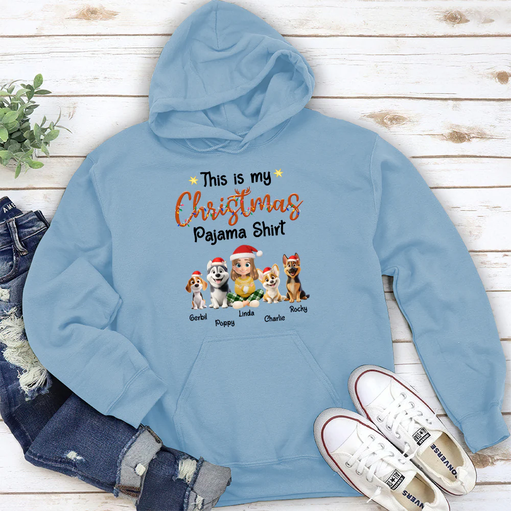 Pawjama Shirt Cartoon Christmas Ver Bright - Personalized Custom Hoodie - Image 3