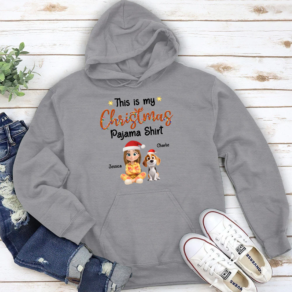 Pawjama Shirt Cartoon Christmas Ver Bright - Personalized Custom Hoodie - Image 4