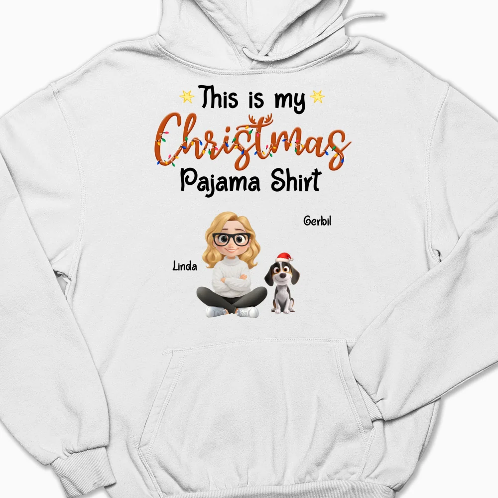 Pawjama Shirt Cartoon Christmas Ver Bright - Personalized Custom Hoodie - Image 5
