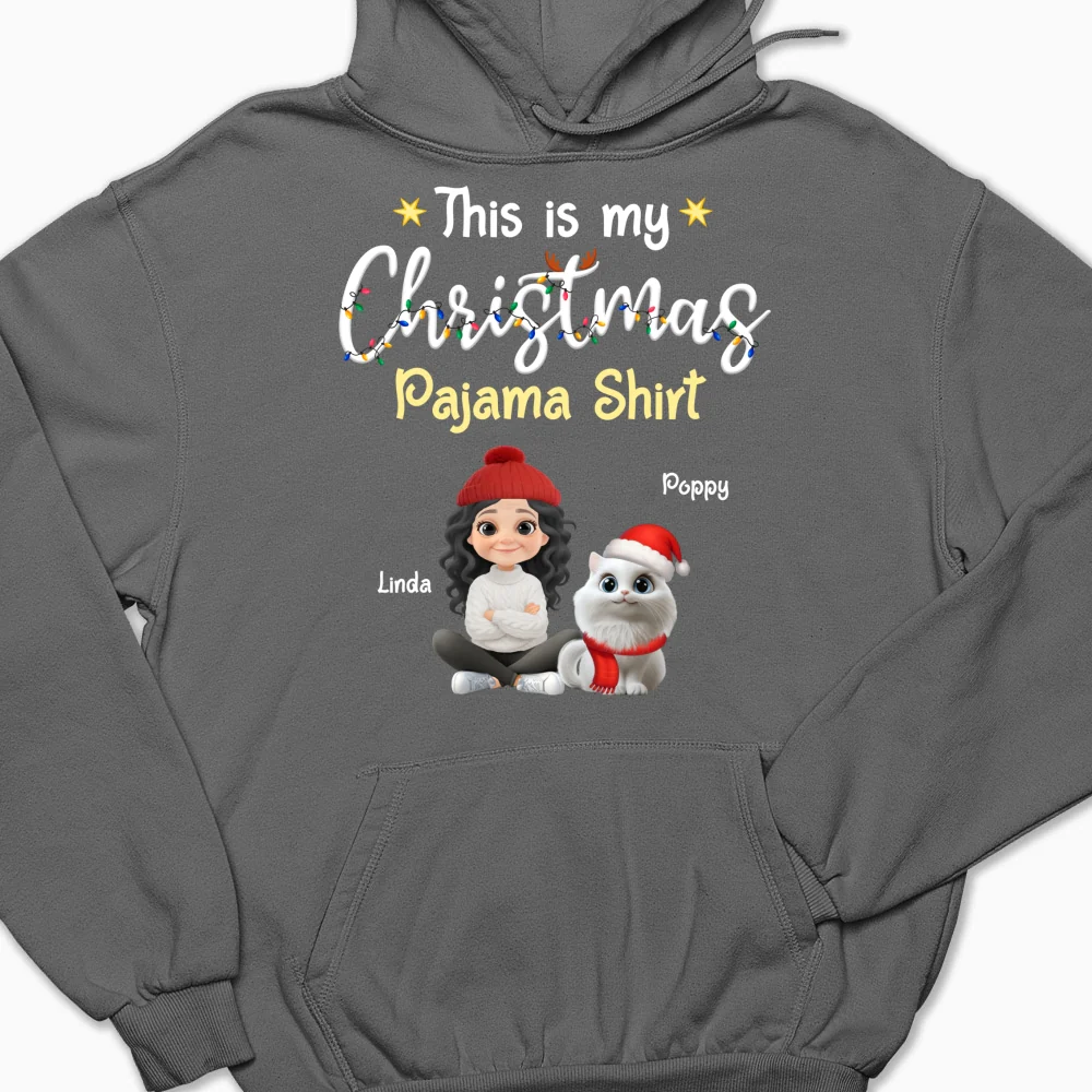 Pawjama Shirt Cartoon Christmas Ver Cat - Personalized Custom Hoodie - Image 10