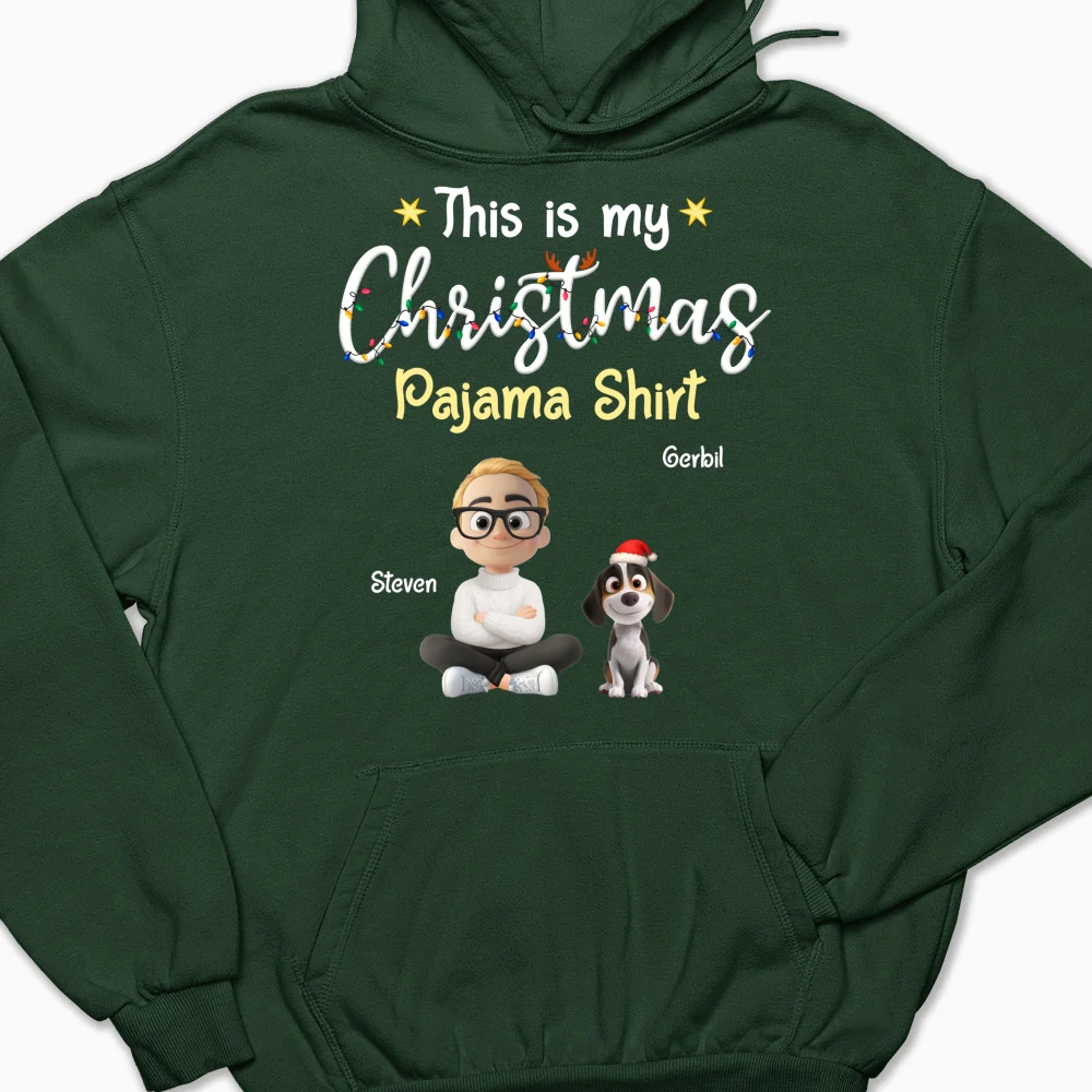 Pawjama Shirt Cartoon Christmas Ver Man - Personalized Custom Hoodie - Image 8