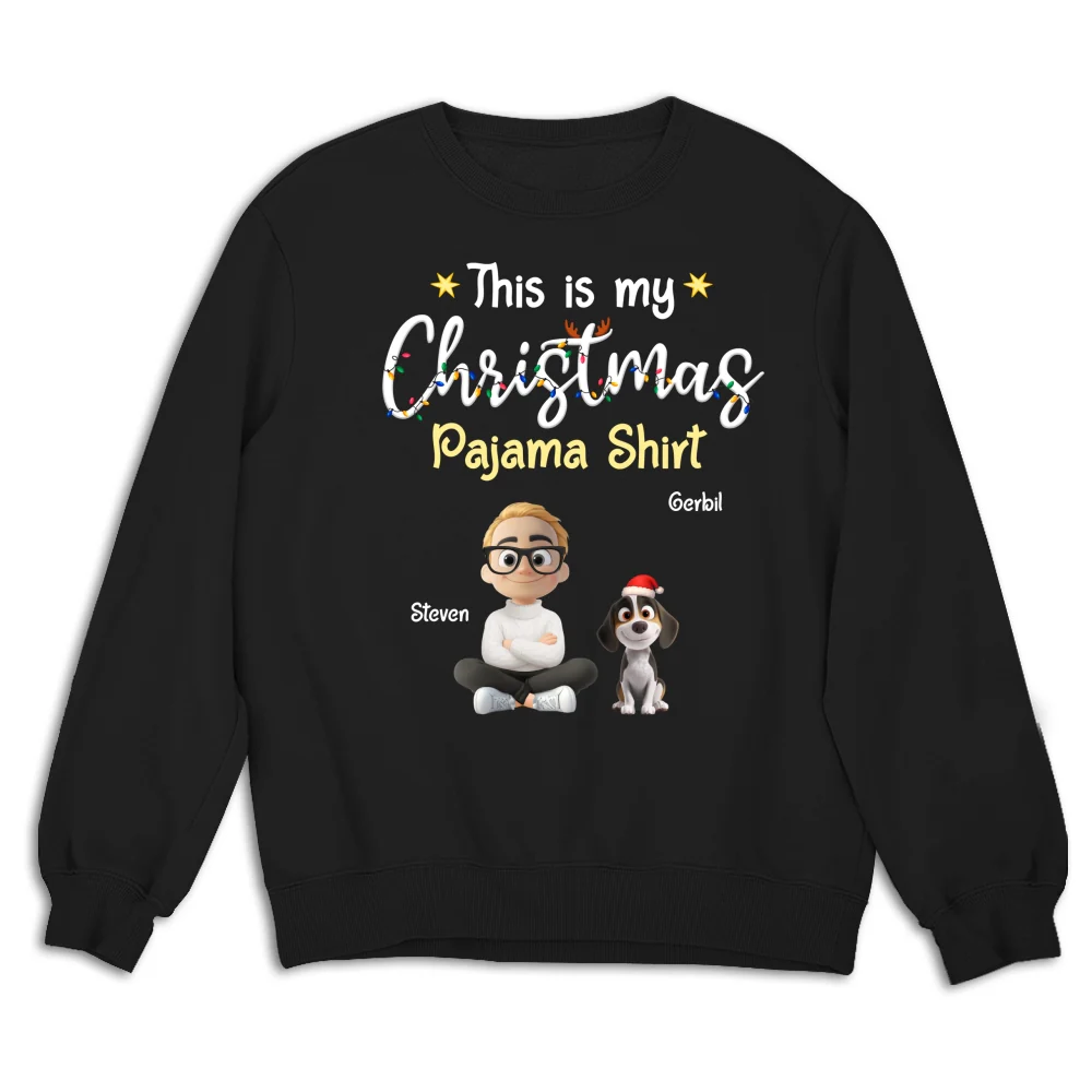 Pawjama Shirt Cartoon Christmas Ver Man - Personalized Custom Sweatshirt - Image 6