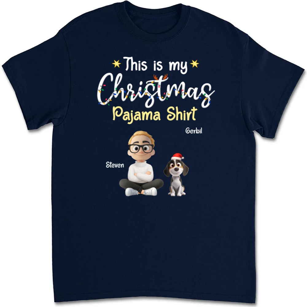 Pawjama Shirt Cartoon Christmas Ver Man - Personalized Custom Unisex T-shirt - Image 7