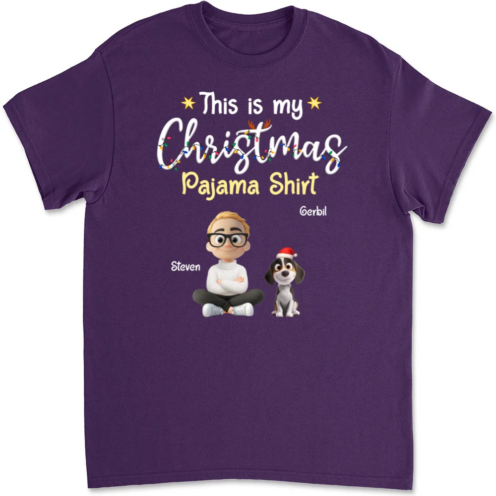 Pawjama Shirt Cartoon Christmas Ver Man - Personalized Custom Unisex T-shirt - Image 9