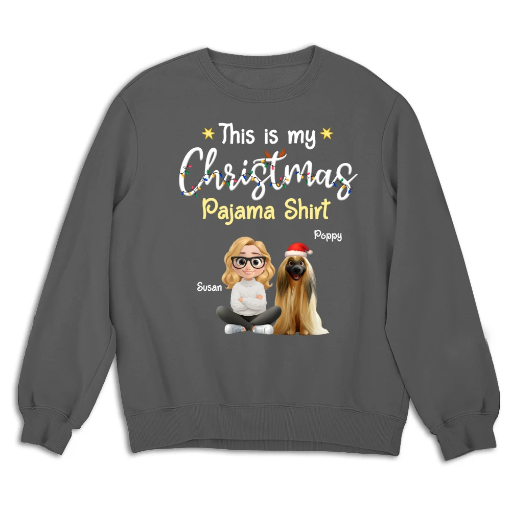 Pawjama Shirt Cartoon Christmas Ver Pet - Personalized Custom Sweatshirt - Image 6