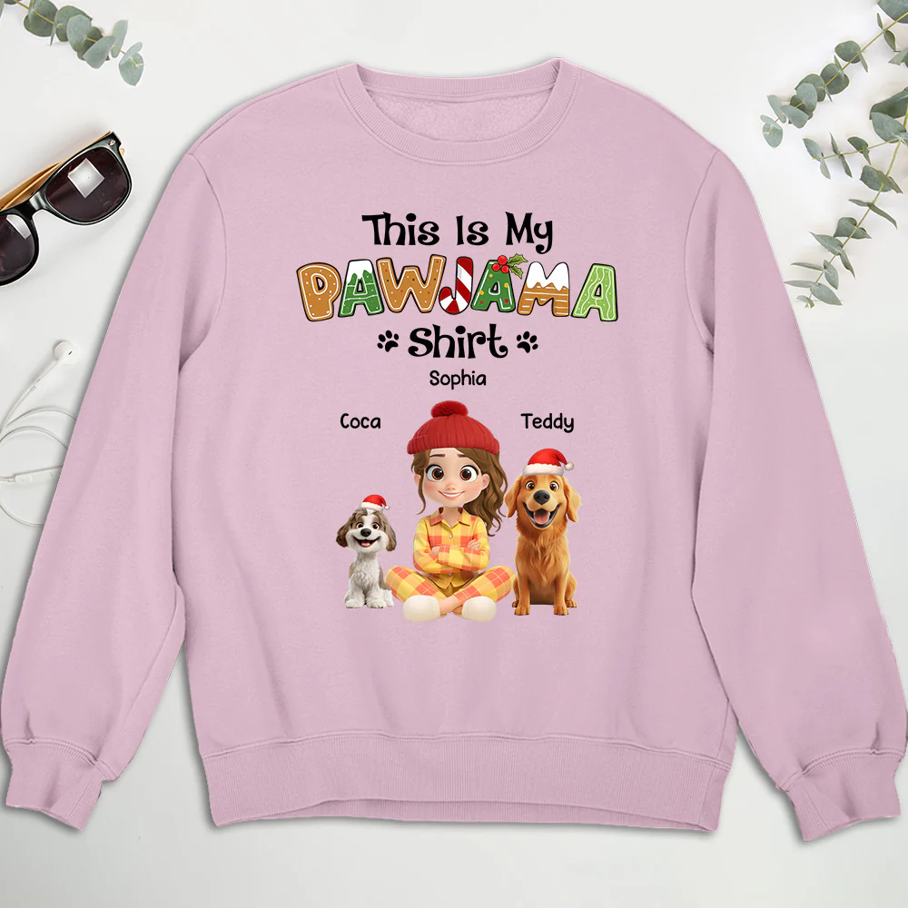 Pawjama Shirt Cartoon - Personalized Custom Sweatshirt - Image 2