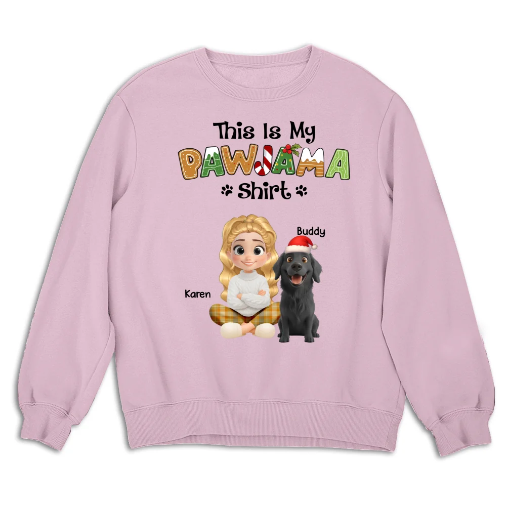 Pawjama Shirt Cartoon - Personalized Custom Sweatshirt - Image 4