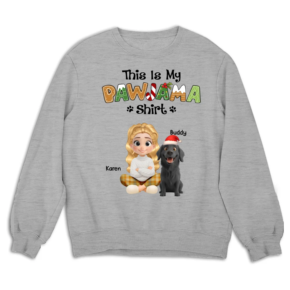 Pawjama Shirt Cartoon - Personalized Custom Sweatshirt - Image 5