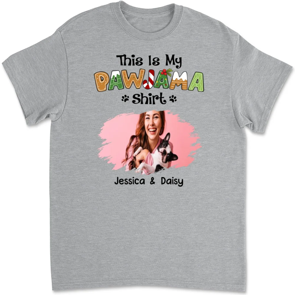 Pawjama Shirt Cartoon Photo - Personalized Custom Unisex T-shirt - Image 4
