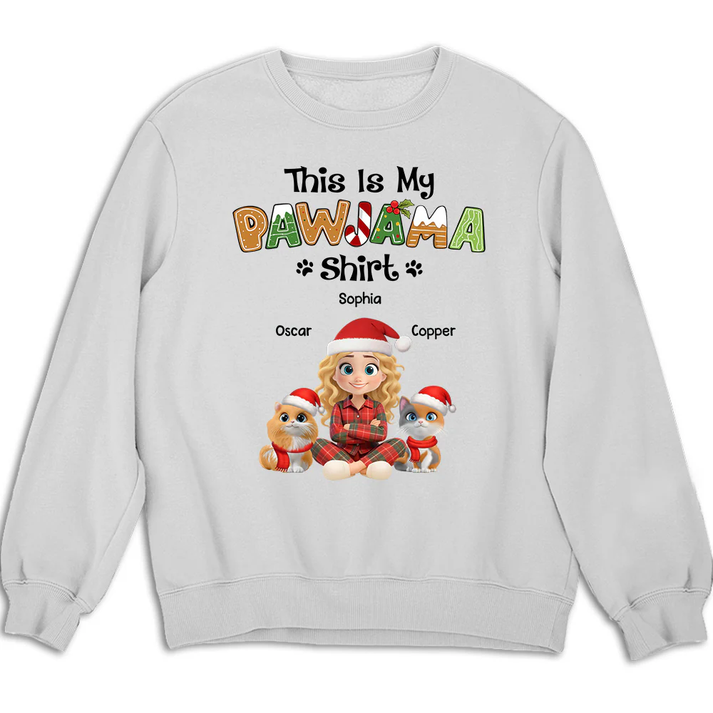 Pawjama Shirt Cartoon Ver Cat - Personalized Custom Sweatshirt