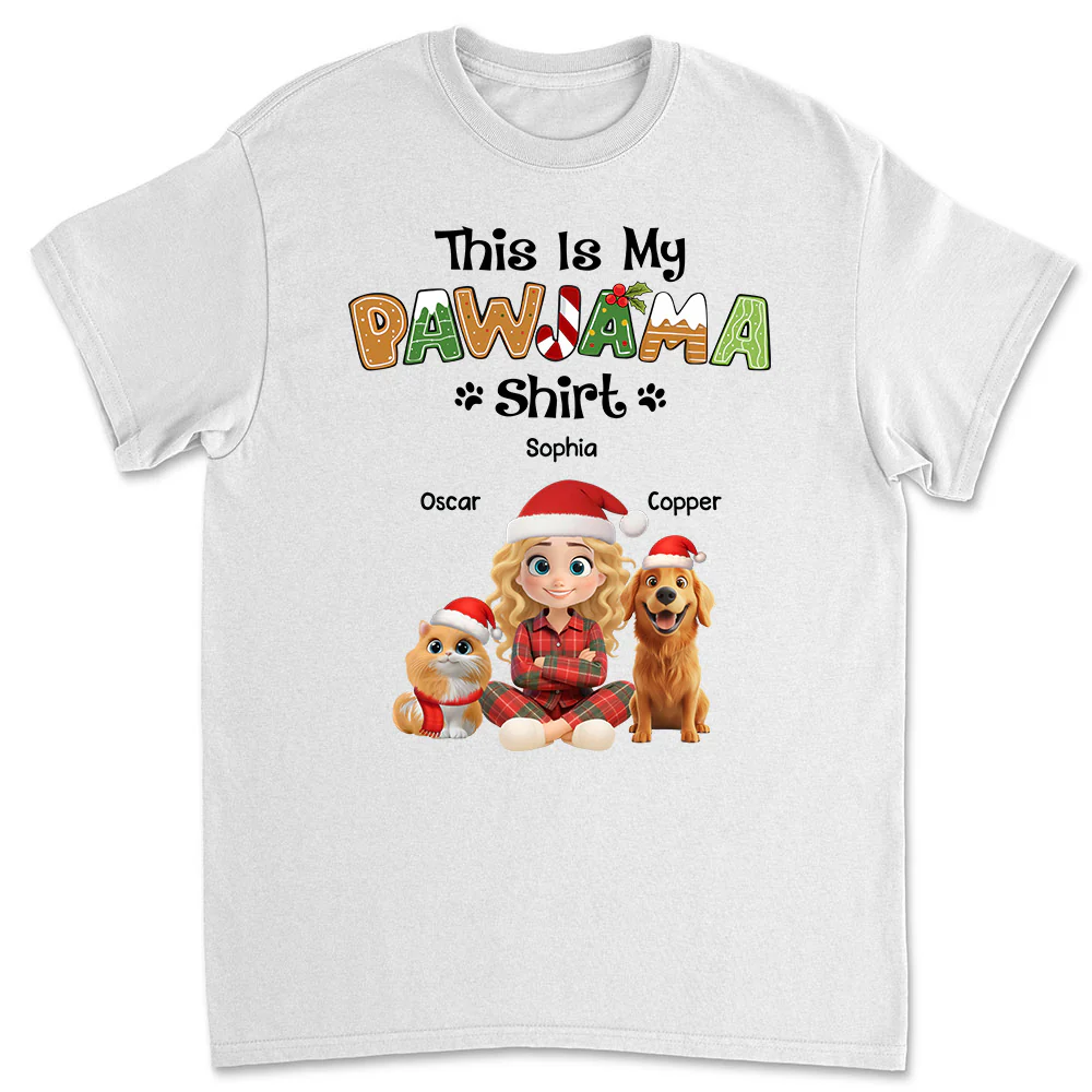 Pawjama Shirt Cartoon Ver Pet - Personalized Custom Unisex T-Shirt