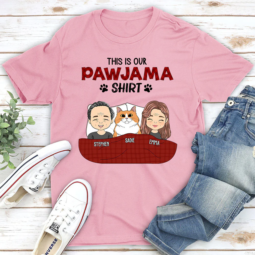 Pawjama Shirt Couple - Personalized Custom Unisex T-shirt - Image 4