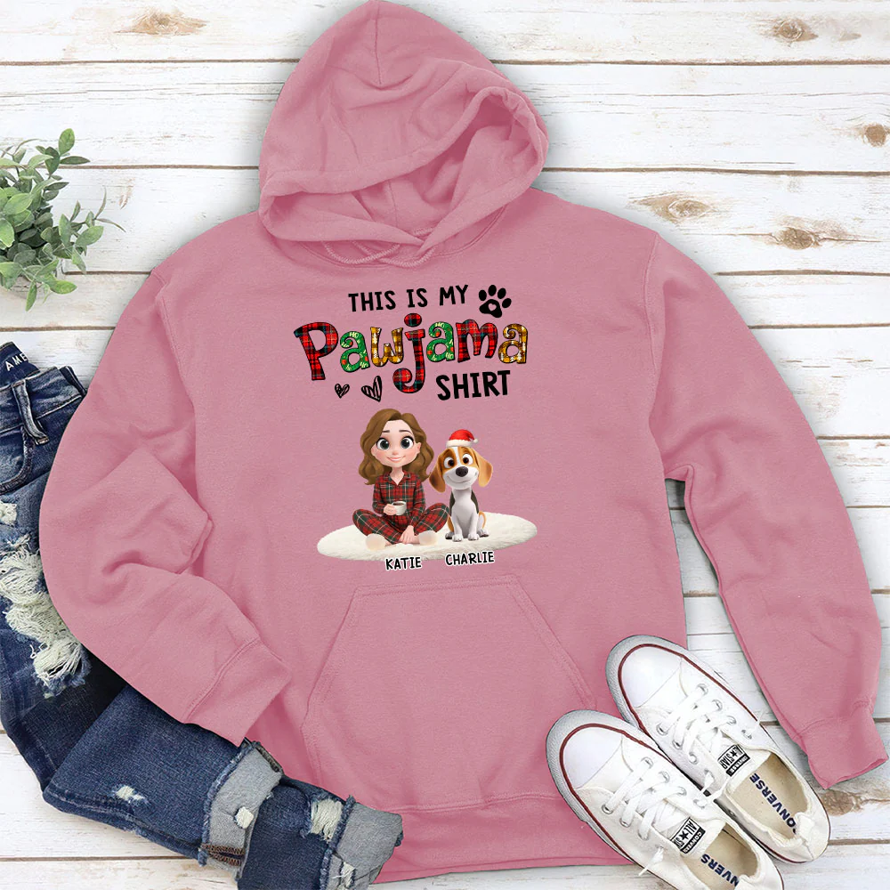 Pawjama Shirt Funny Cartoon - Personalized Custom Hoodie - Image 4