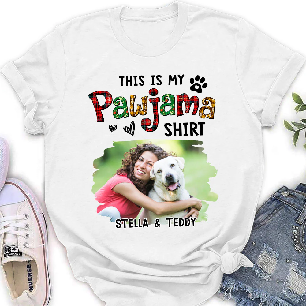 Pawjama Shirt Funny Cartoon Photo - Personalized Custom Women's T-shirt