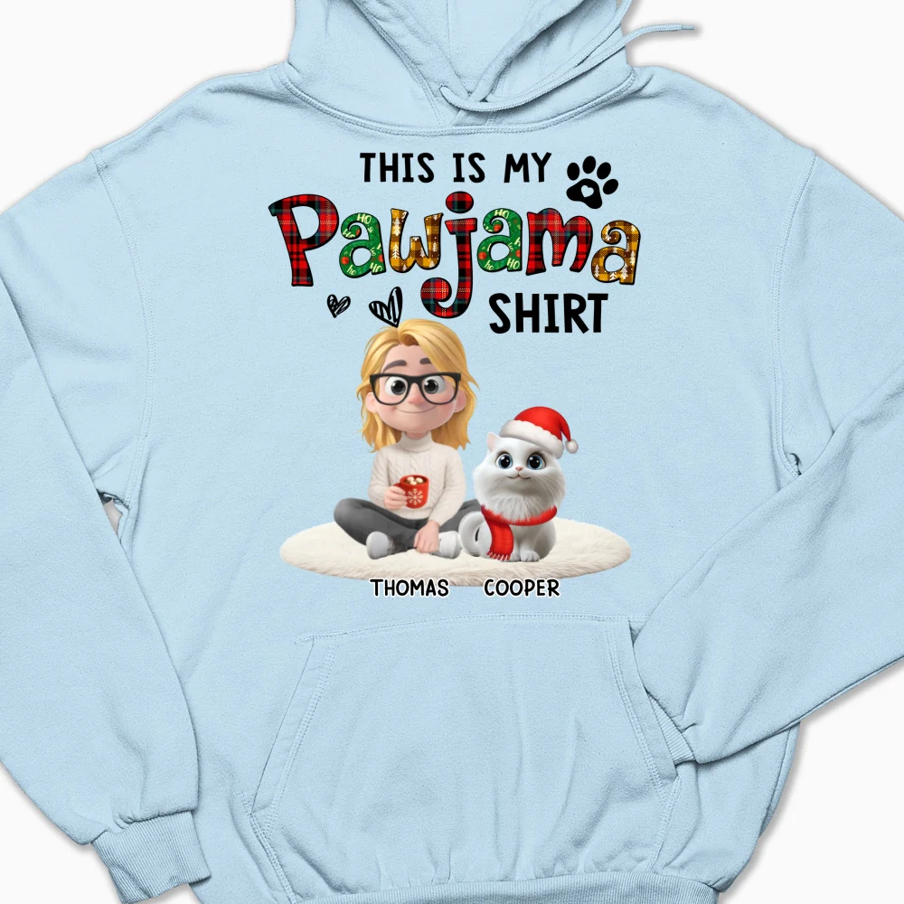 Pawjama Shirt Funny Cartoon Ver Cat - Personalized Custom Hoodie - Image 7