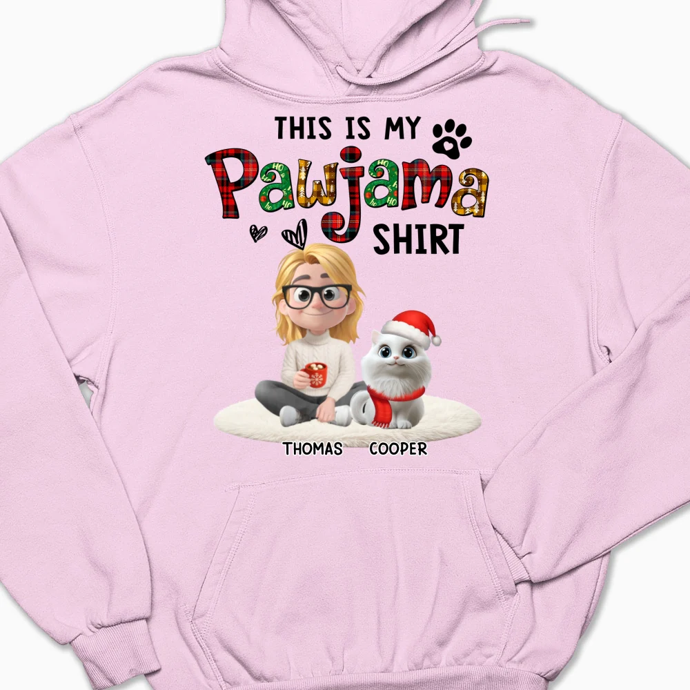Pawjama Shirt Funny Cartoon Ver Cat - Personalized Custom Hoodie - Image 8