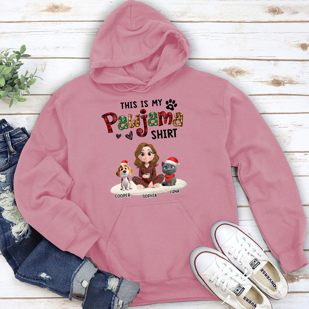 Pawjama Shirt Funny Cartoon Ver Pet - Personalized Custom Hoodie - Image 3