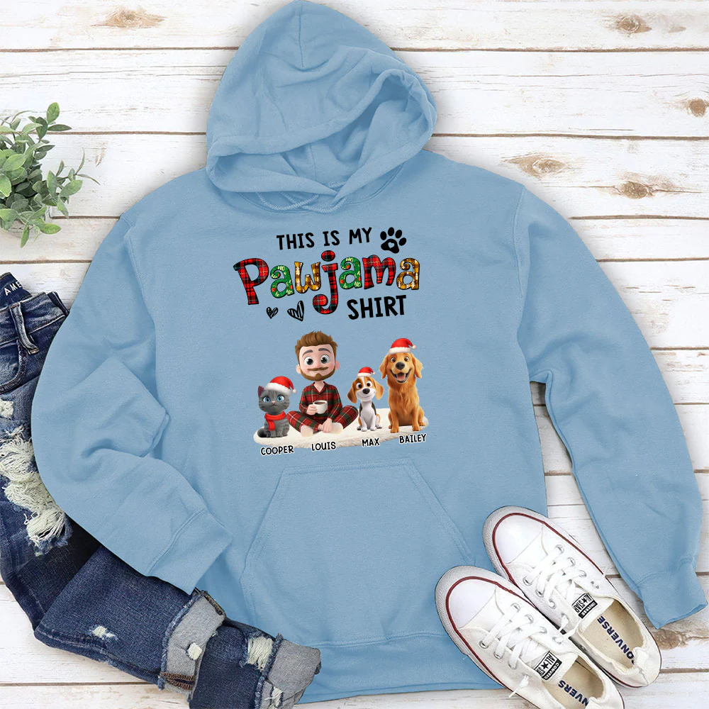 Pawjama Shirt Funny Cartoon Ver Pet - Personalized Custom Hoodie - Image 4
