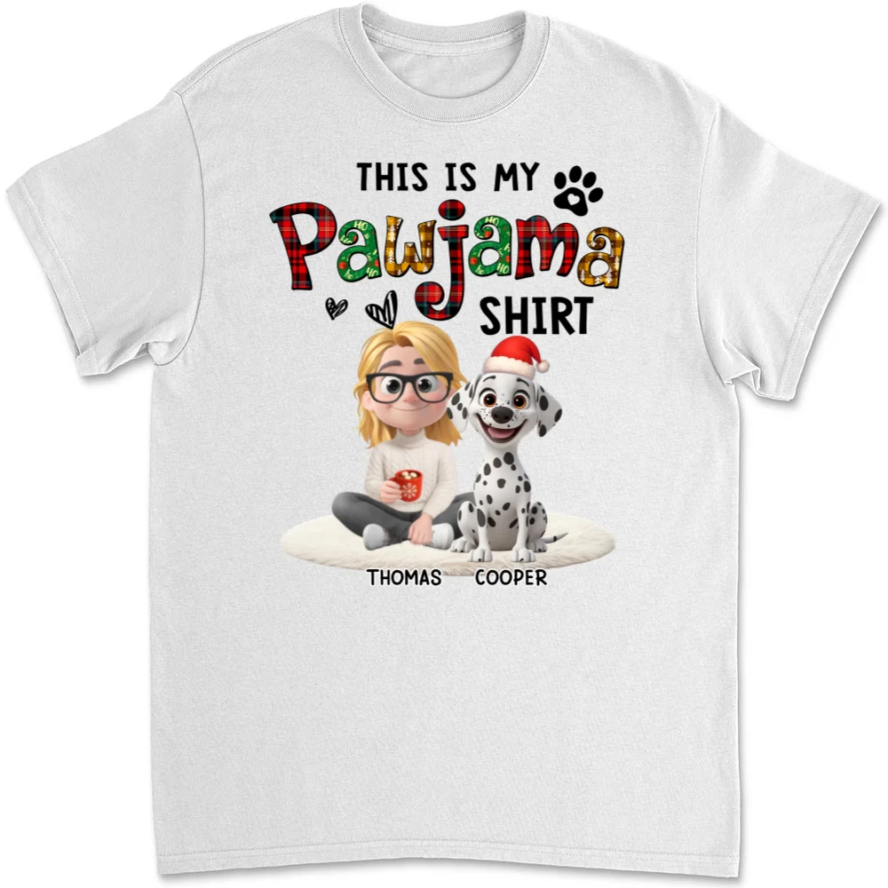 Pawjama Shirt Funny Cartoon Ver Pet - Personalized Custom Unisex T-Shirt - Image 5