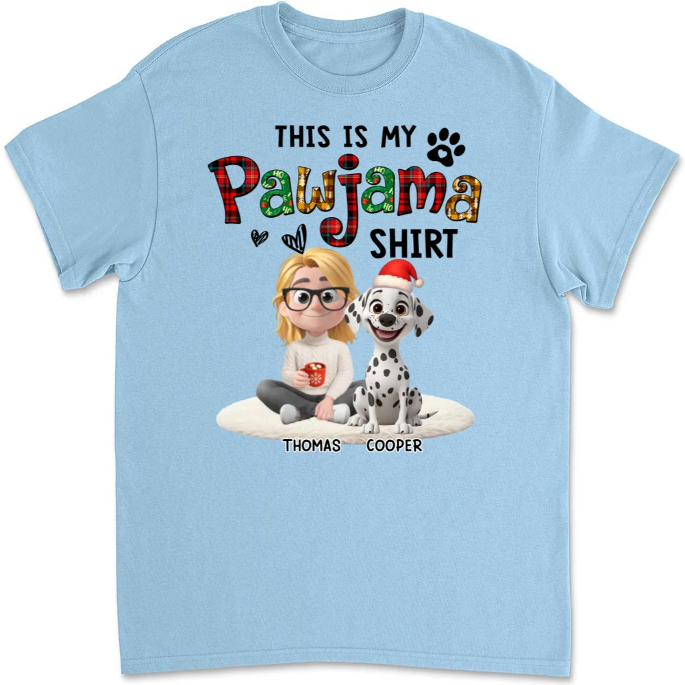 Pawjama Shirt Funny Cartoon Ver Pet - Personalized Custom Unisex T-Shirt - Image 7