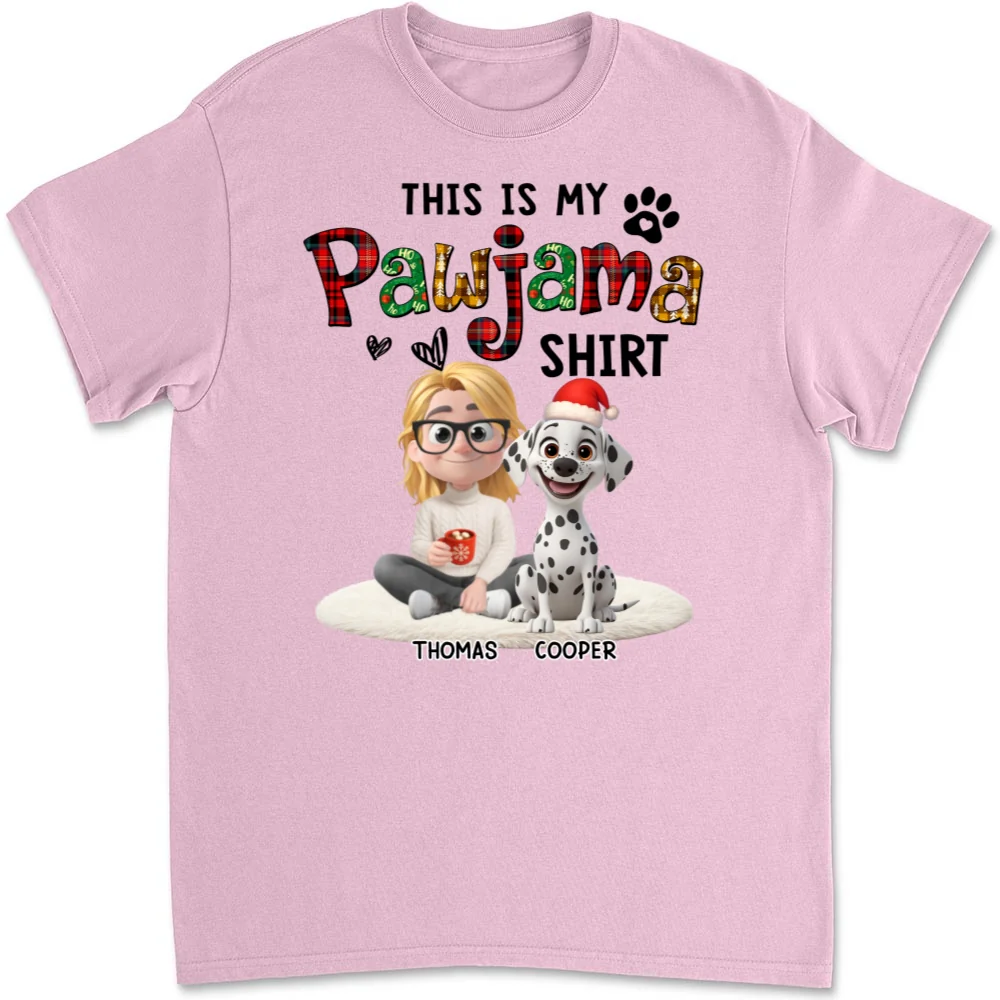 Pawjama Shirt Funny Cartoon Ver Pet - Personalized Custom Unisex T-Shirt - Image 8