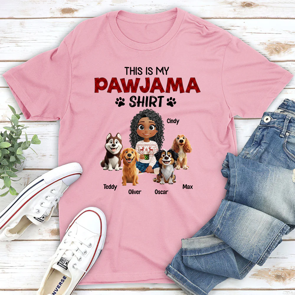Pawjama Shirt New Style Cartoon - Personalized Custom Unisex T-shirt - Image 3