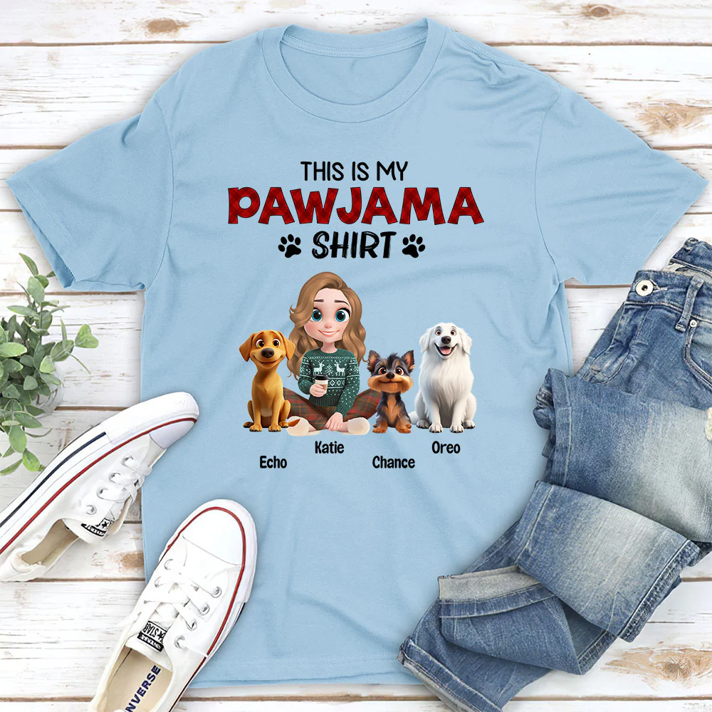 Pawjama Shirt New Style Cartoon - Personalized Custom Unisex T-shirt - Image 4