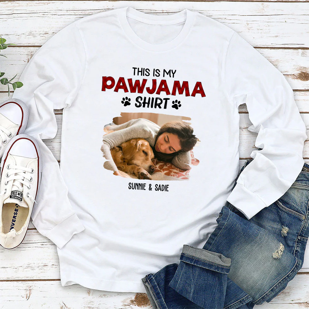 Pawjama Shirt New Style Cartoon Photo - Personalized Custom Long Sleeve T-shirt - Image 3