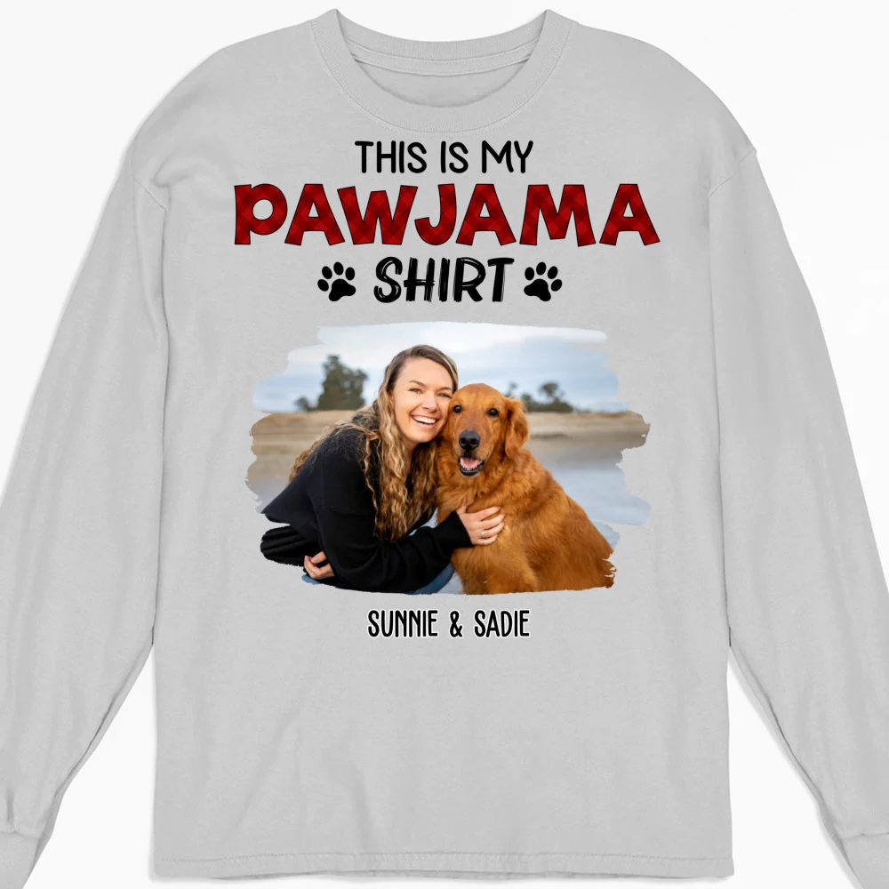 Pawjama Shirt New Style Cartoon Photo - Personalized Custom Long Sleeve T-shirt - Image 4